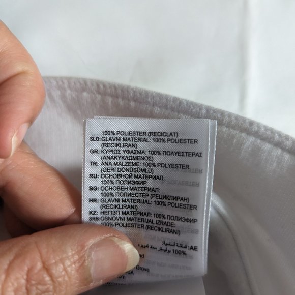 Adidas Sweater Womens White Crop Top Pullover Fleece Sweatshirt Sz.2XL - Picture 16 of 16